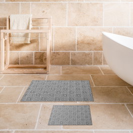 Mijölnir Juego de alfombras de baño Gris (2 piezas)